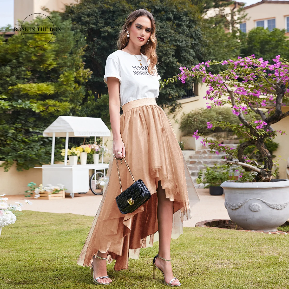 2023 Fuchsia Tulle 2025 Skirt Summer High-Low Tutu Skirts Underskirt For Women Shows Dance Party Skirts Faldas new Mujer Moda
