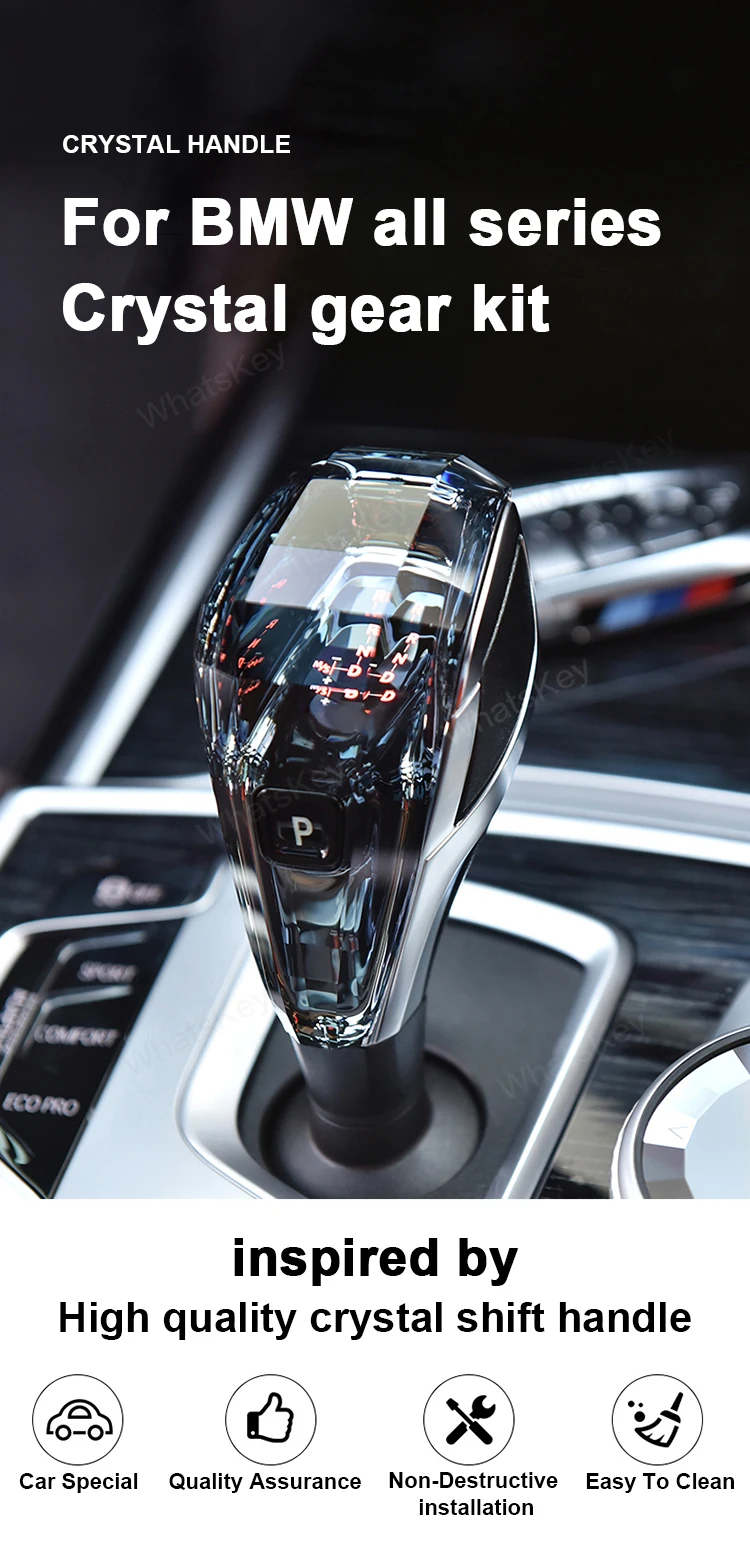 Crystal Gear Shift Knob set of 3 for BMW X5 G05 X5 E70 E71 X3 G20 G21 G28 F10 F30 F20 G01 G08 G02 G30 G29 G22 Chassis Car parts