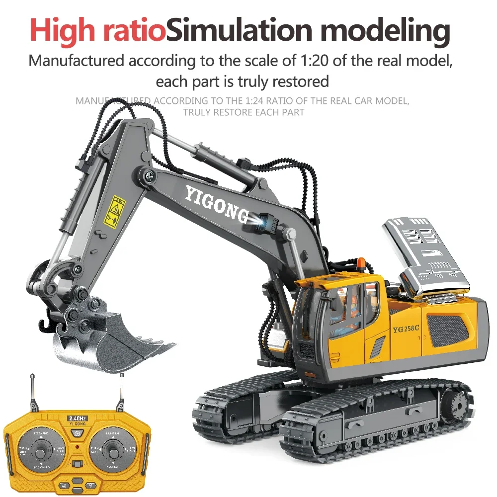 RC Car Toys for Boys Remote Control Car Children's Toys Radio Control Excavator Dump Truck Bulldozer Electric Car Kids Toys Gift