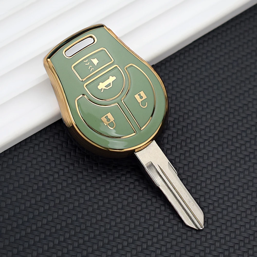 2 4 Buttons TPU Car Key Cover FOB Case for Nissan Juke Note Micra Cube Qashqai Remote Key Holder Bag Auto Accessory