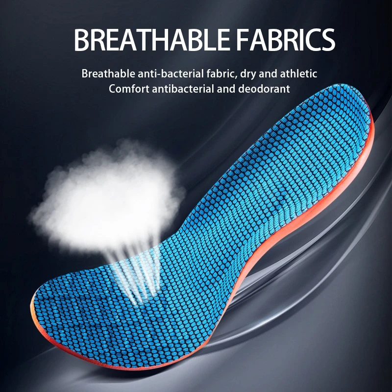 Sports new InsoleS Soft Sole Men's Deodorant Insole Flat Arch Full Pad Heel Pad 2025 Elasticity Insoles for Fitting Shoes Sole Technology