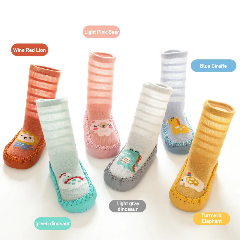 Baby Socks Shoes Spring Autumn Rubber Soles Floor Socks Breathable Mesh Stocking Anti-slip Casual Baby Girl Baby Boy Sneakers