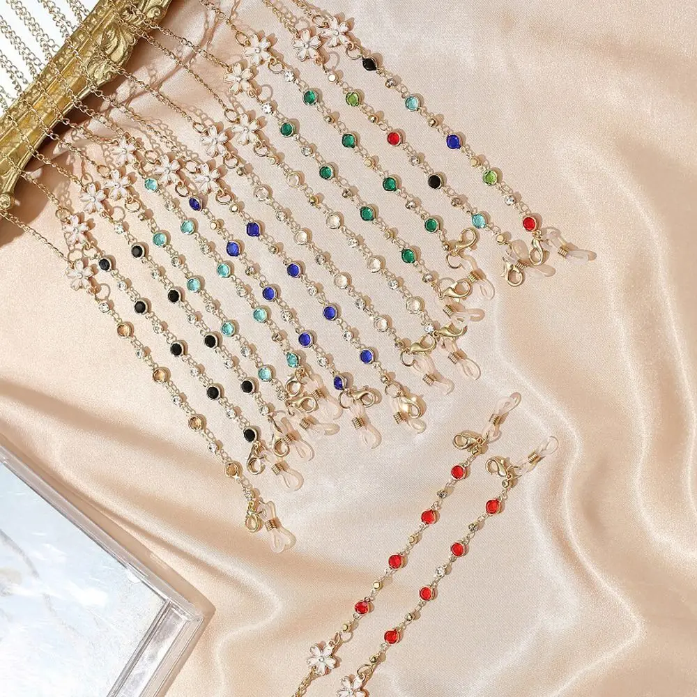 Color Trendy Metal Glasses Chain Holder 2025 Hanging new Chain Women's Hanging Neck Strap String Sunglasses Lanyard Rope