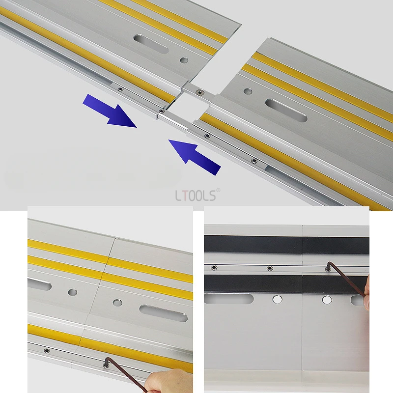 Track Saw Track Guide Rail Aluminum Extruded Guided Rails for Electric Circular Saw Track Straight Cut DIY Woodworking Tools