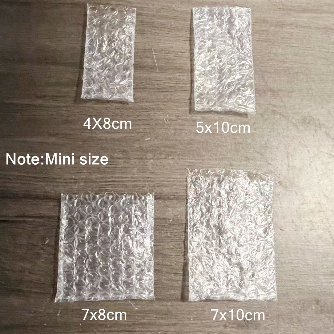100Pcs/pack Small Transparent Bubble Packing Bags PE Plastic Wrap Envelope Small items Product Shockproof Protective Bag