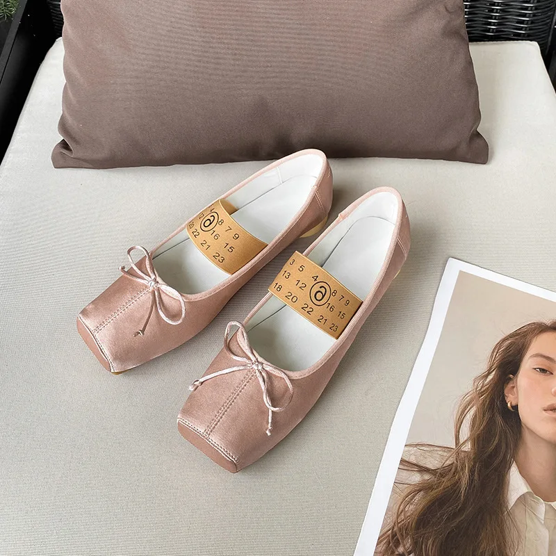 SDWK Ballet 2025 Slip-On Tied Flats Shallow Women New Spring Summer Female new Dancing Mary Janes Daily Ladies Dance Room Shoes AD3