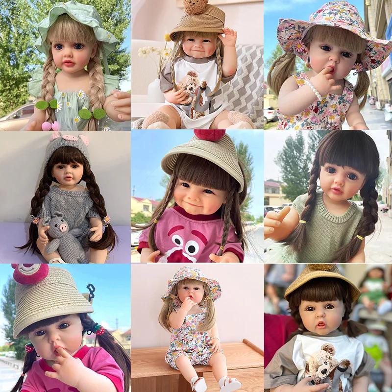 55CM Reborn 2025 Baby Dolls with Clothes new Full Vinyl Body Full Limb Doll Lifelike Girls Handmade Toddler Toy Gift for Kids