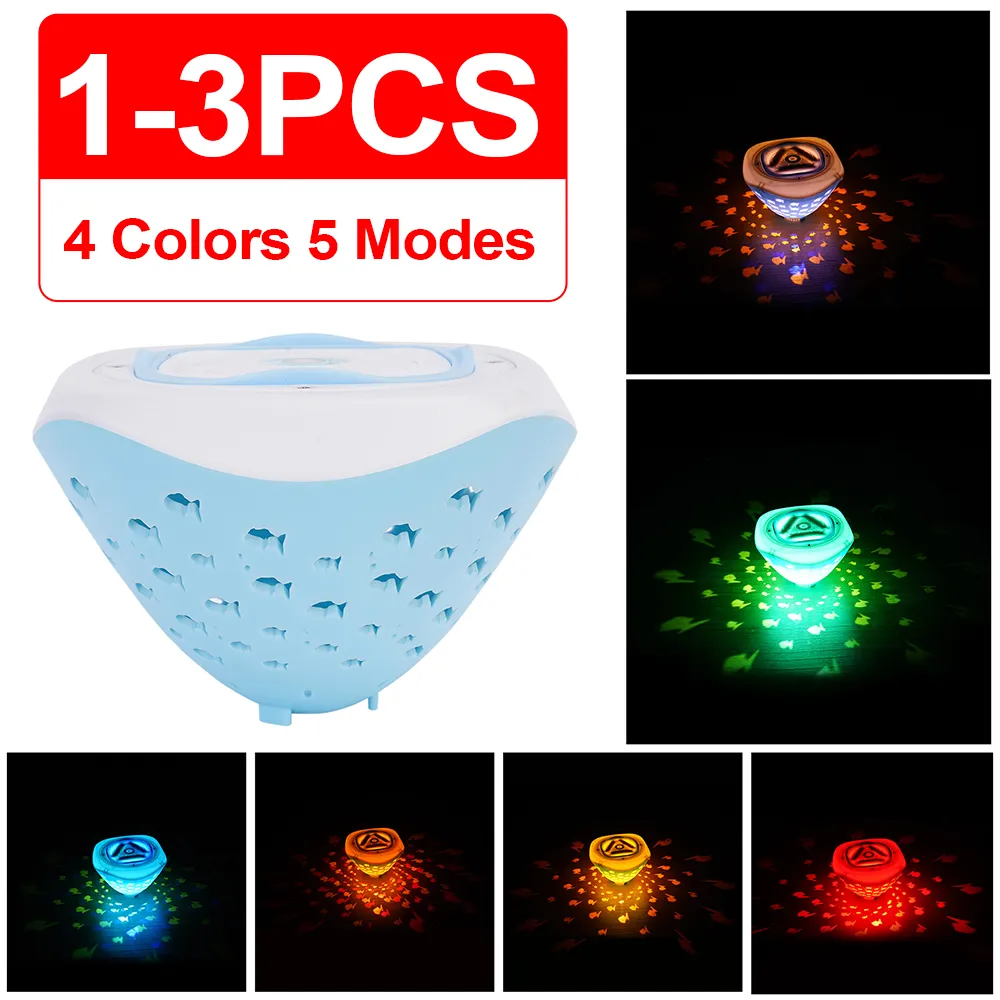 4 Colors Floating Light LED Swimming Pool Light Underwater Waterproof LED Solar Power Multi Color Changing Water Drift Lamp