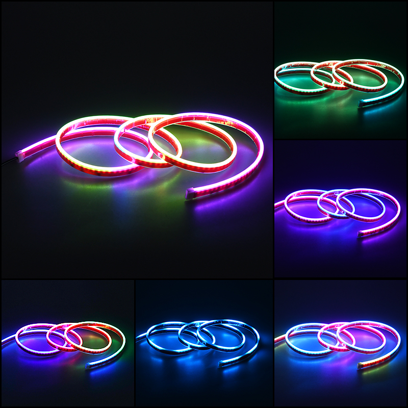 Hood Light Daytime Running Lights Automotive Supplies APP Control Multi-function Led neon Strip Running Lights For 12V Car