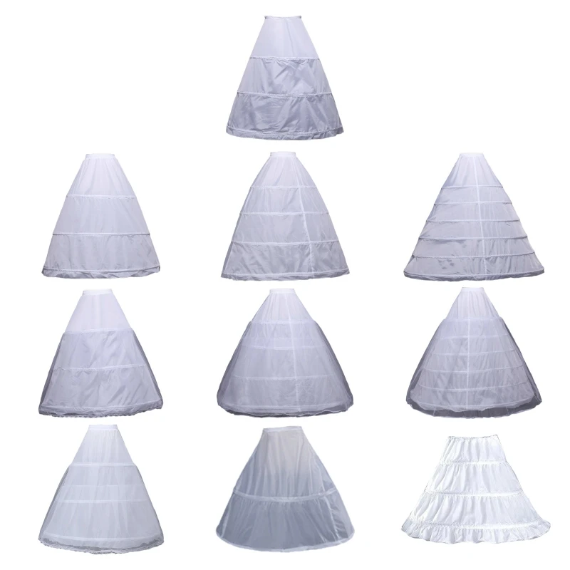 Women Crinoline Petticoat White Hoop Skirt Floor / Knee Length Ball 2025 Gown Slip Girls new Underskirt for Wedding Bridal Dress