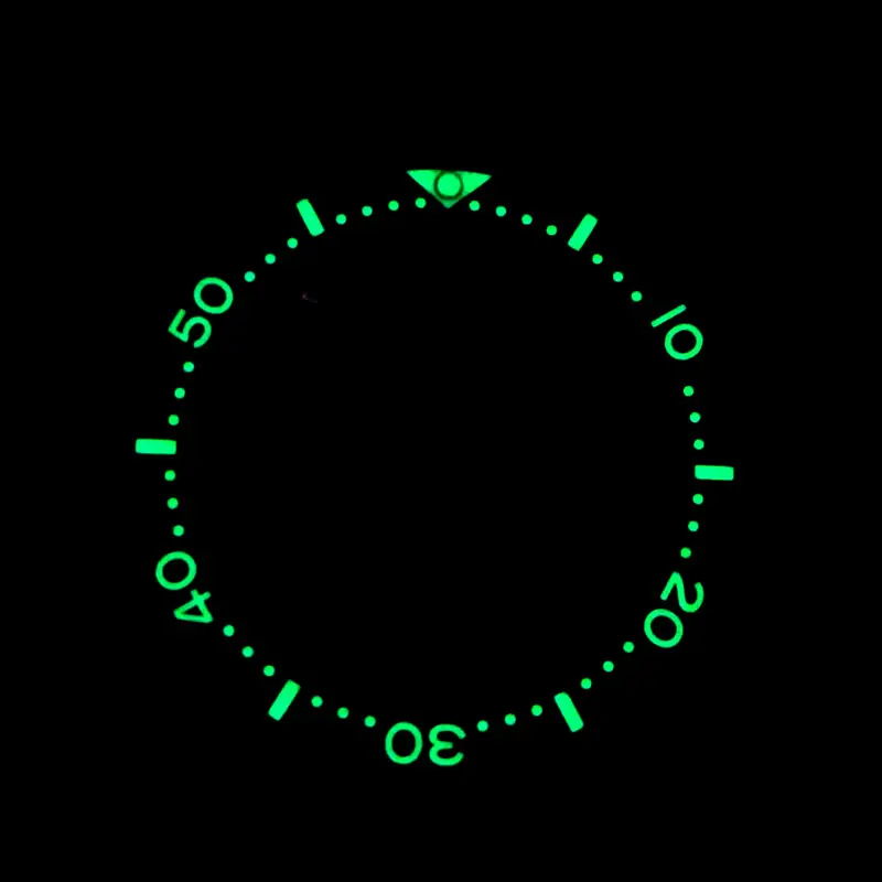 38MM C3 Green Luminous Ceramic Bezel Insert Fit SKX007 SKX009 SRPD Abalone Tuna Men's Watch Case With Seiko NH35 NH36 Movement