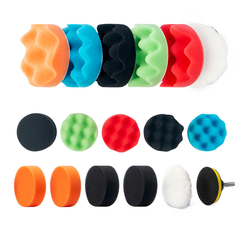 Car Polishing Pad Waxing Sponge Pad Polishing Kit Auto Detailing Sandpaper Buffing Sanding Disc Adapter Headlight Restoration
