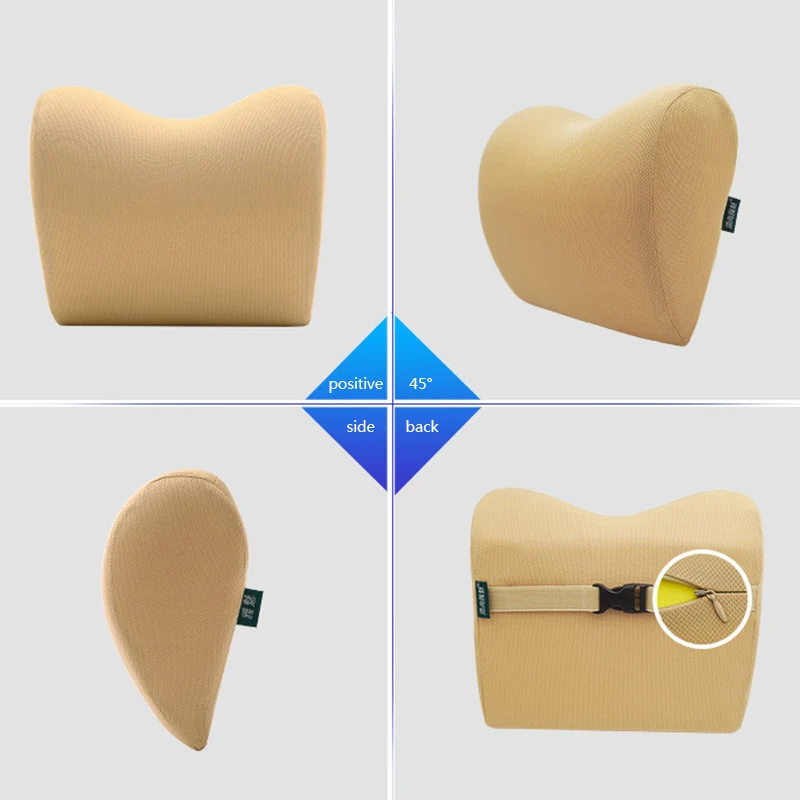 SEAMETAL Memory Foam Car Headrest 3D Car Seat Neck Pillow Soft Neck Support for Travel Breathable Fabric Cover Relieve Soreness