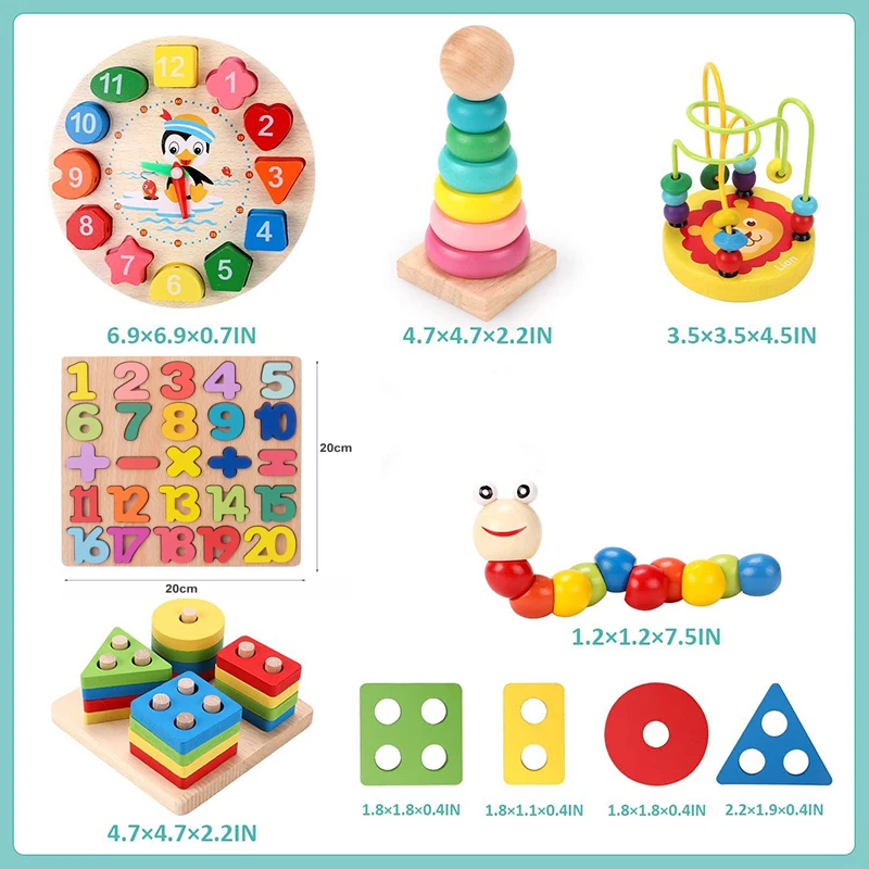 Montessori Baby Toys 0 12 Months 2025 Wooden Toys new Puzzle Beads Early Educational Toy for Children 1 2 3 Year Boys Girls Xylophone