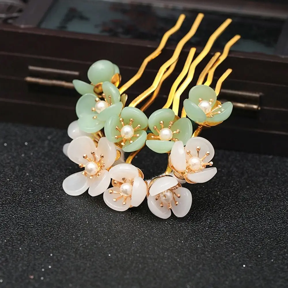 Hanfu Headwear Cheongsam Chinese Style Hair Fork Flowers Hair Stick Hair Accessories U Shaped Hairpin