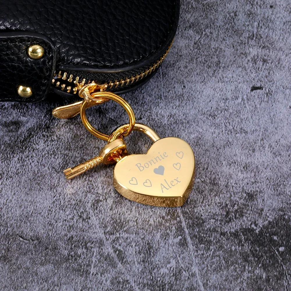 Concentric Lock Couple Gift Valentine's Day Customized Love Lock Date Keychain Padlock Safety Travel Security Lock For Boyfriend