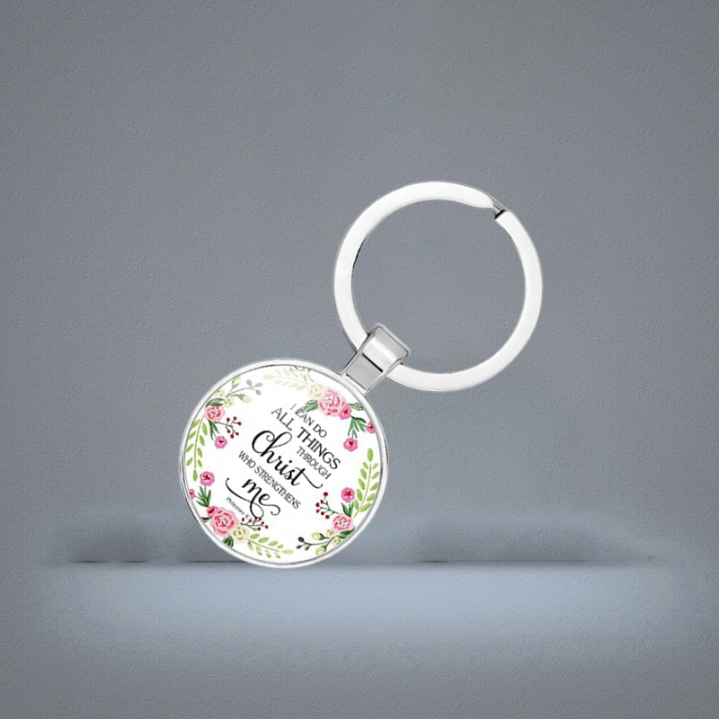 17 Styles Bible Verse Key Chain Women Men Keyrings Keychains Car Key Holder Scripture Quote Faith Jewelry Gift Keyf