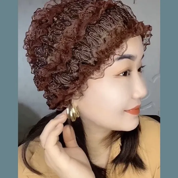 Women's new Summer 2025 Breathable Lace Mesh Turban Muslim Hijab Headscarf Cap Headband Wrap Bonnet Hats Islamic Headwear