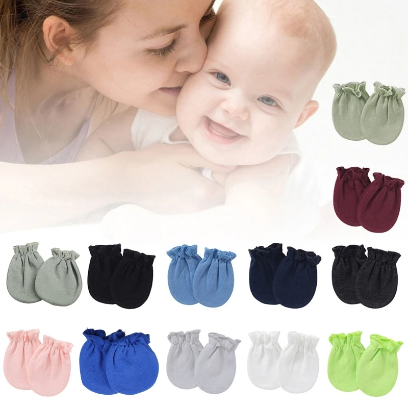 new Infant Boy Girl Handguard Gloves Hand Socks Newborn 2025 for PROTECTION Face Scratch Hands Gloves Solid Color No Scratch Mitt