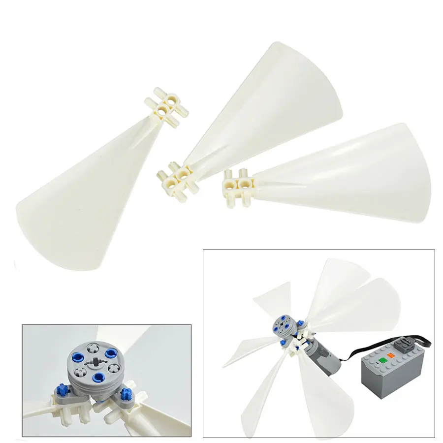 Compatible 89509 EV3 MOC Technical Propeller Parts The Wind Fan Blades Building Block Accessories Toys For Children Gifts