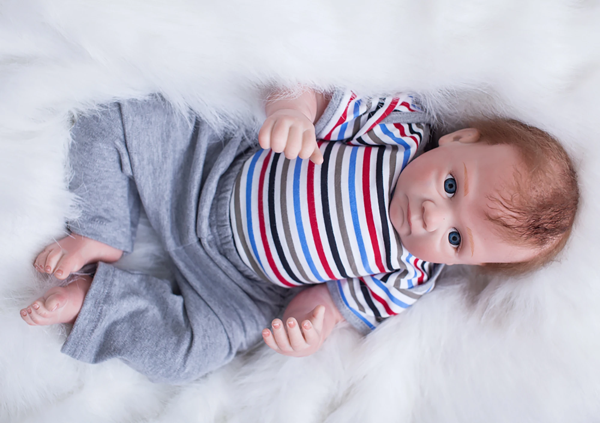 Reborn Baby Doll Toddler Boy 20" Newborn Boneca Renascida Life Like Bebe Realistic Berenguer From OtardDoll