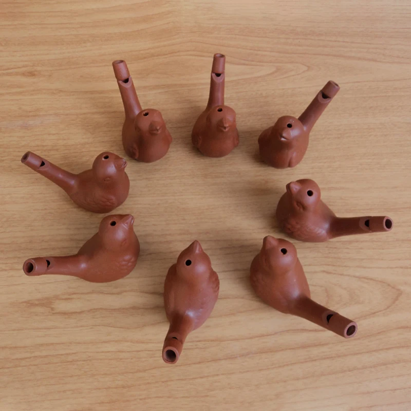 1pcs Creative Ceramic new Water Bird Whistle Kids 2025 Drawing Warbler Song Chirps Baby Bathtime Musical Toys Tea Tray Ornaments Tea Pets