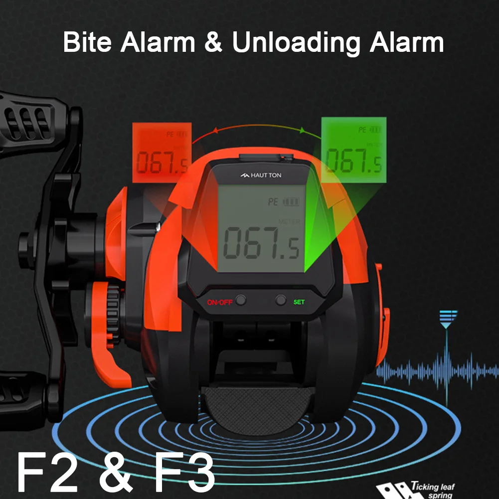 7.2:1 Rechargeable Digital Fishing Baitcasting Reel Line Counter Large Display Counting Fishing Reel Left Hand Right Hand Option