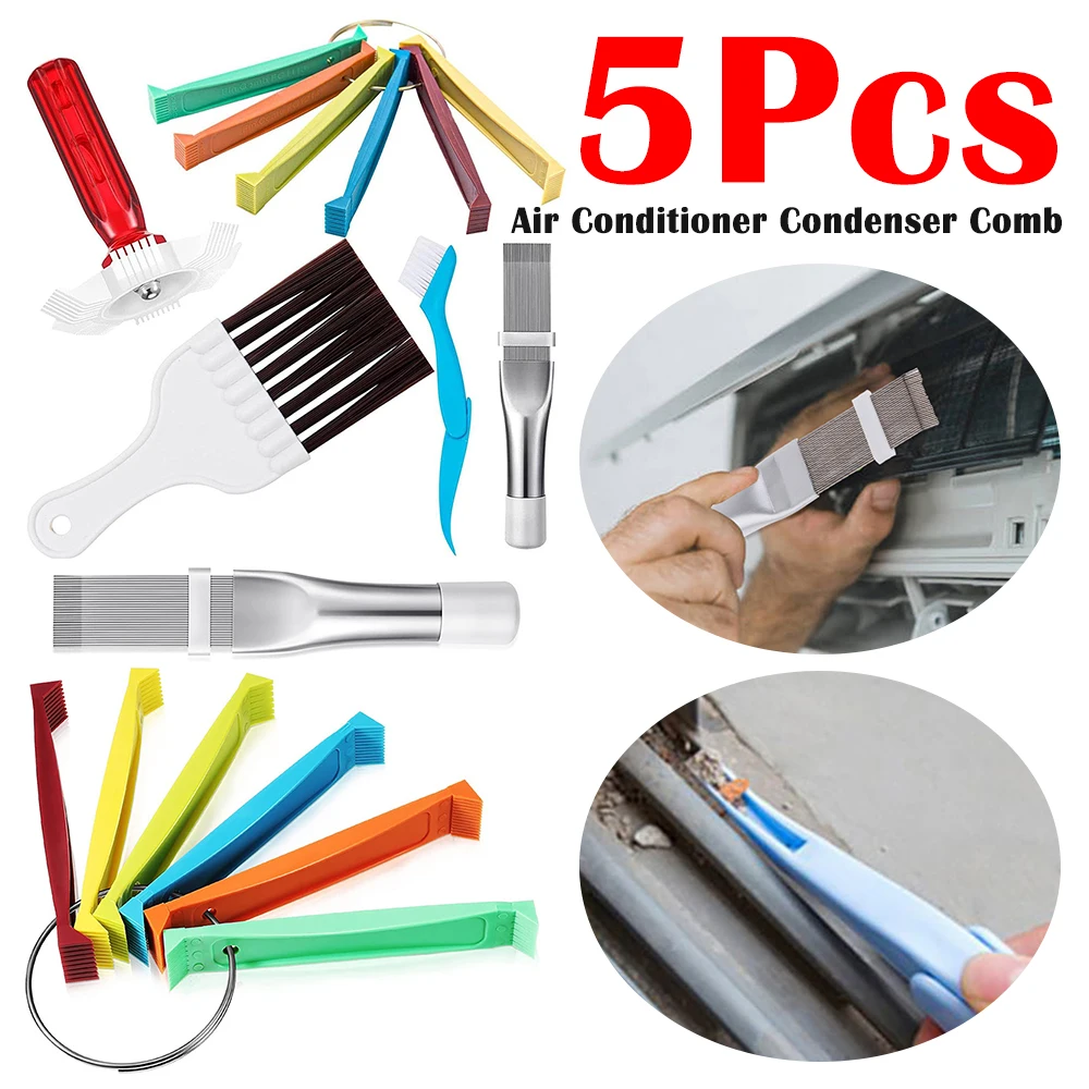 Universal Car Radiator Condenser Fin Comb Sets Air Conditioner Coil Straightener Hand Cleaning Tool Auto Cooling System Repair