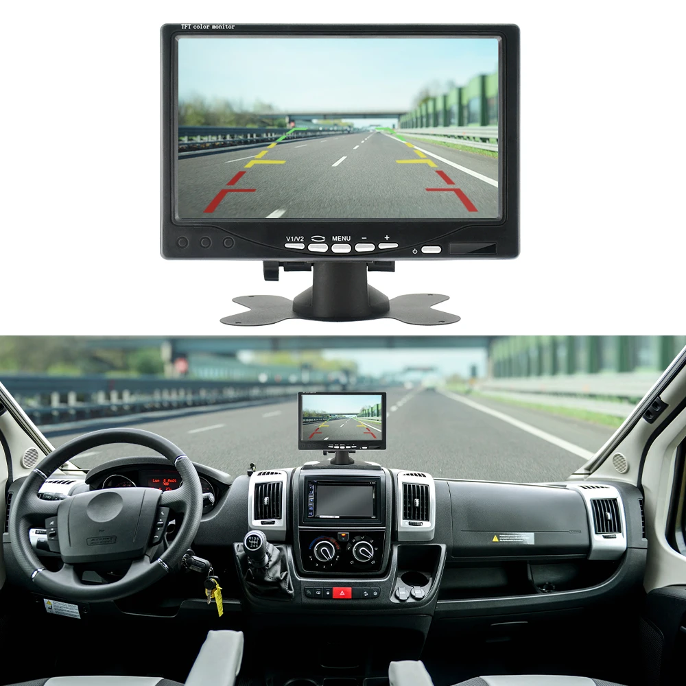 Parking House Car Rear View Camera Brake Light with 7 Inch Monitor For Fiat Ducato Citroen Jumper Peugeot Boxer 2006-2015