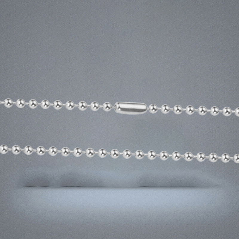 24mm Beads Ball Chains Necklaces Not Fade Stainless Steel Women Fashion Men Hip Hop Jewelry 24 Inch Silver Black 18K Gold Plated