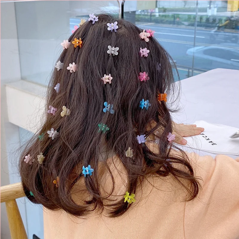 30Pcs/Bag Cute Colorful 2025 Girls Baby Heart Flower Crown Animals Colorful Hair Claws Sweet Hairpins Hair Clips Kid new Hair Accessories