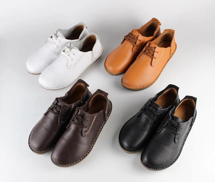 Retro Cowhide Flat new 2025 Sole Women's Boots Casual Shoes Natural Genuine Leather Shoes Manual sewing