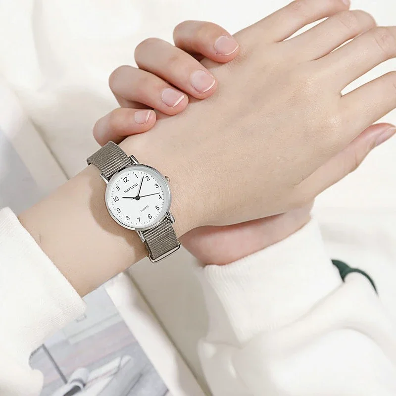 new Canvas Casual Watch Female Student Ins Style Lovely Girl Quartz Wristwatch for Women 2025 Clock Reloj Mujer Montre Femme Wholesale
