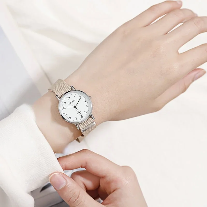 new Canvas Casual Watch Female Student Ins Style Lovely Girl Quartz Wristwatch for Women 2025 Clock Reloj Mujer Montre Femme Wholesale