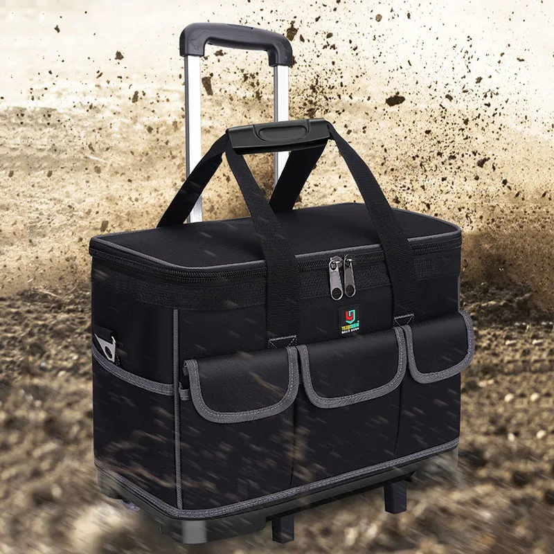 Multifunctional Tools Box Pull Rod Tool Kit Electrician Backpack Tool Bag Oxford Suitcase Tools Complete Professional Tool Cases