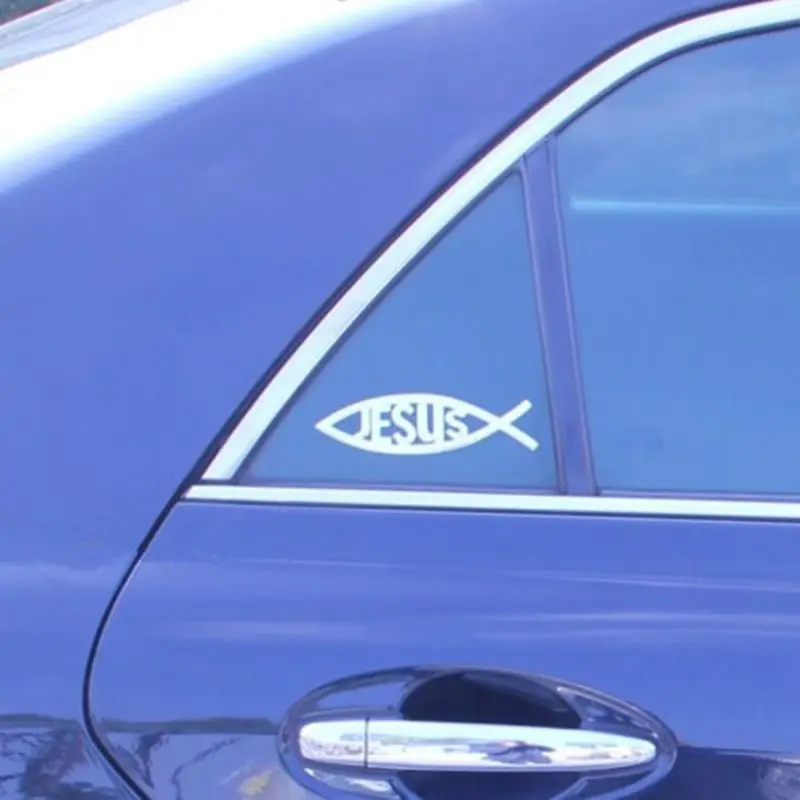 Universal Car Styling 2025 Sticker Hollow Jesus Fish Emblem Badge Decals Automobiles Motorcycle Computer new Fuel Accessories