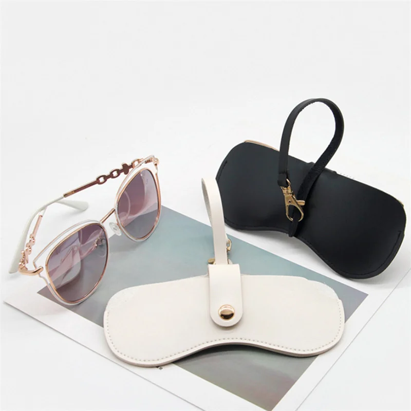 Portable Ultra-thin Glasses Case PU Leather Sunglasses Storage Box Simplicity Snap Eye Glasses Container Cover Eyewear Bags
