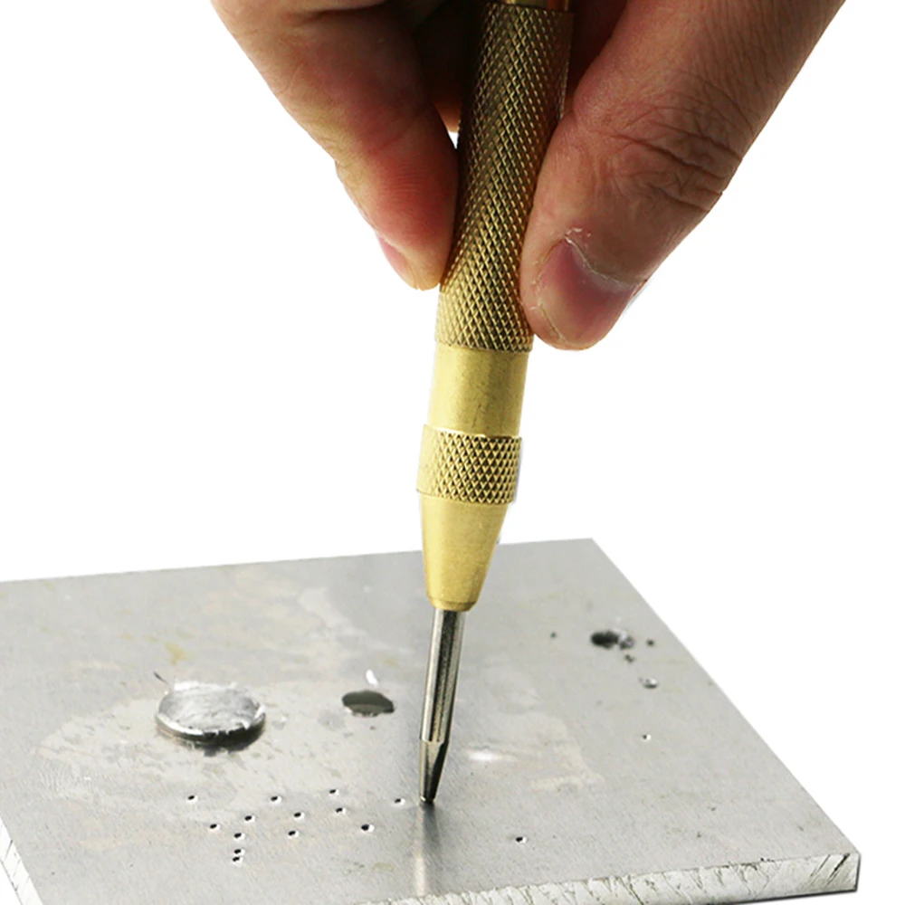 STONEGO 130mm Automatic Center Punch Drill Bit Spring Loaded for Marking Starting Hole Center Pin Punch Drill Bit