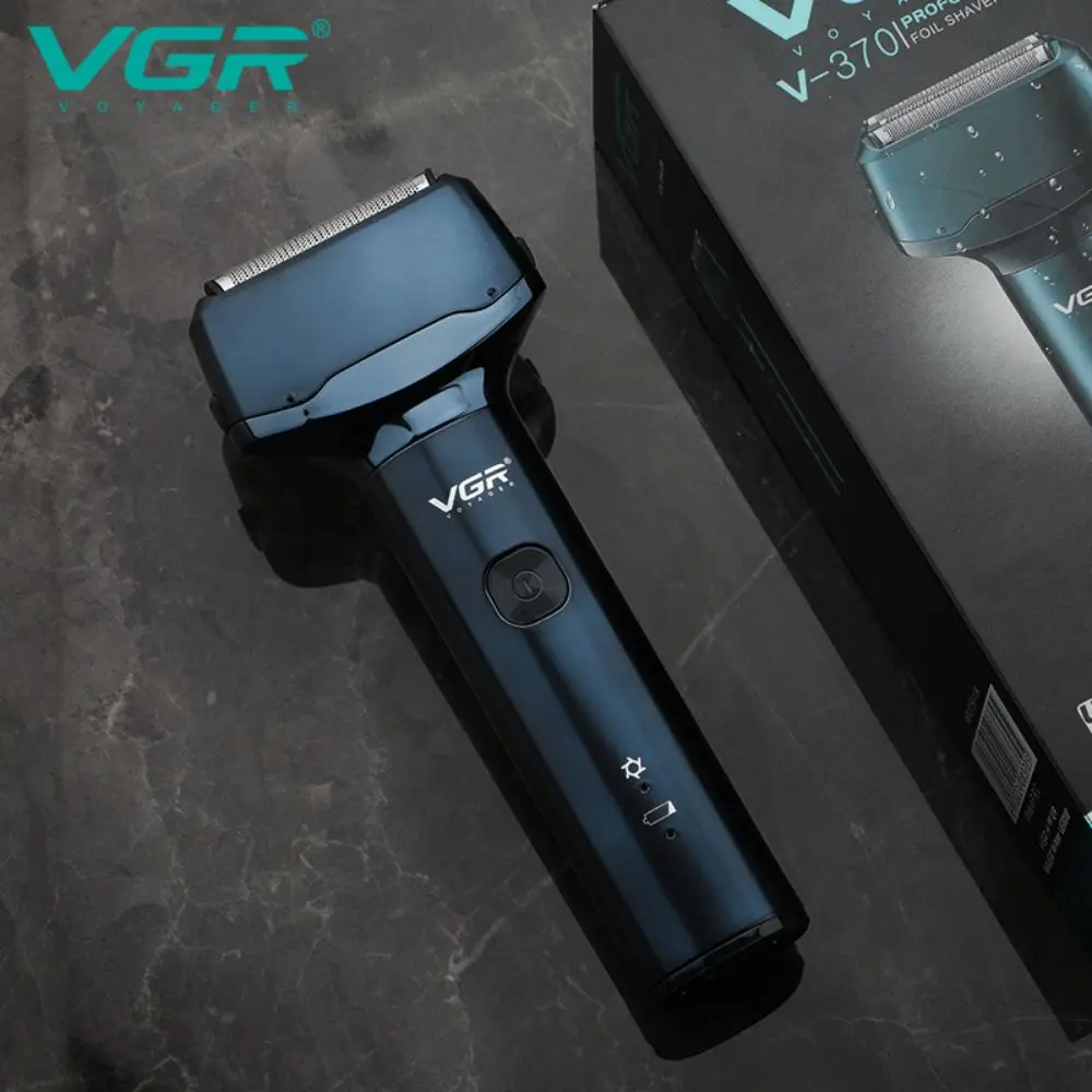VGR Foil Shaver Professional Electric Shaver Triple Blade LED Display USB Charge Pop-Up Hair Trimmer IPX5 Waterproof V-370/V-371