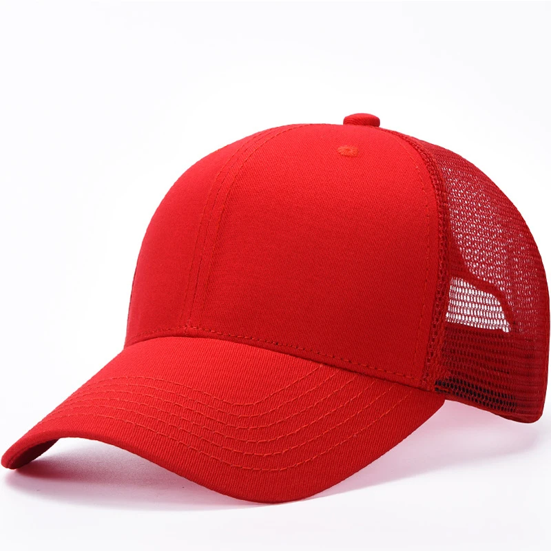 Summer new Casual Sun Hats Unisex Peaked Caps Mesh Breathable Baseball Cap Solid Color Printable Hip 2025 Hop Hats Advertising Caps