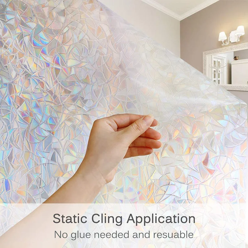 Window Privacy Film Static Window Clings Vinyl new 3D Window Decals Window 2025 Stickers Rainbow Window Film for Control Anti UV