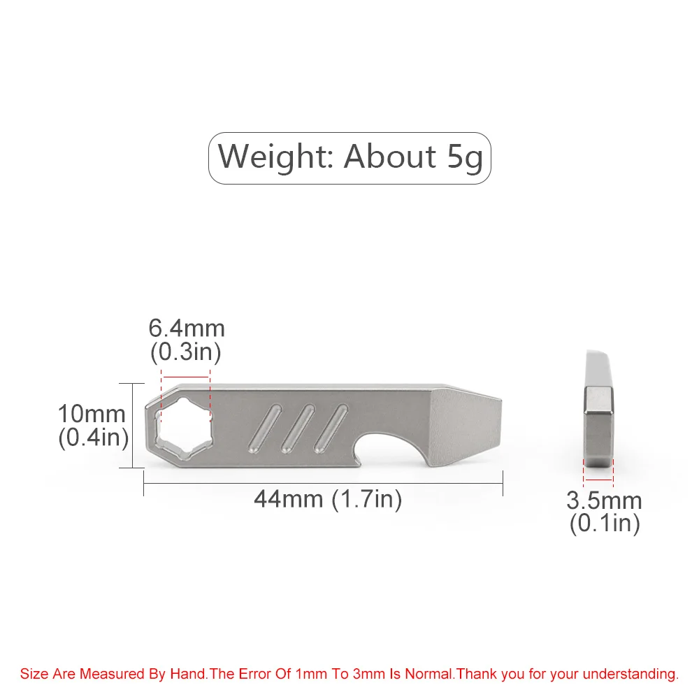 Titanium Mini Bottle Opener Multi-Tool Titanium Alloy Outdoor EDC Key Chain Accessories