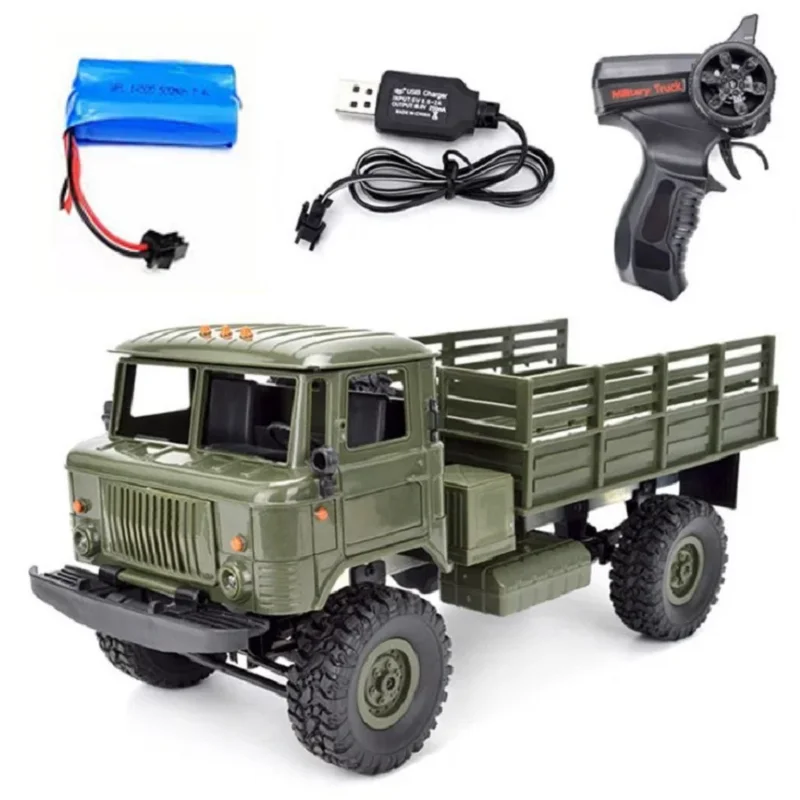 Military Truck GAZ WPL B24 Climbing Car 1/16 Remote Control Climbing Car RTR KIT 4WD RC DIY Toy