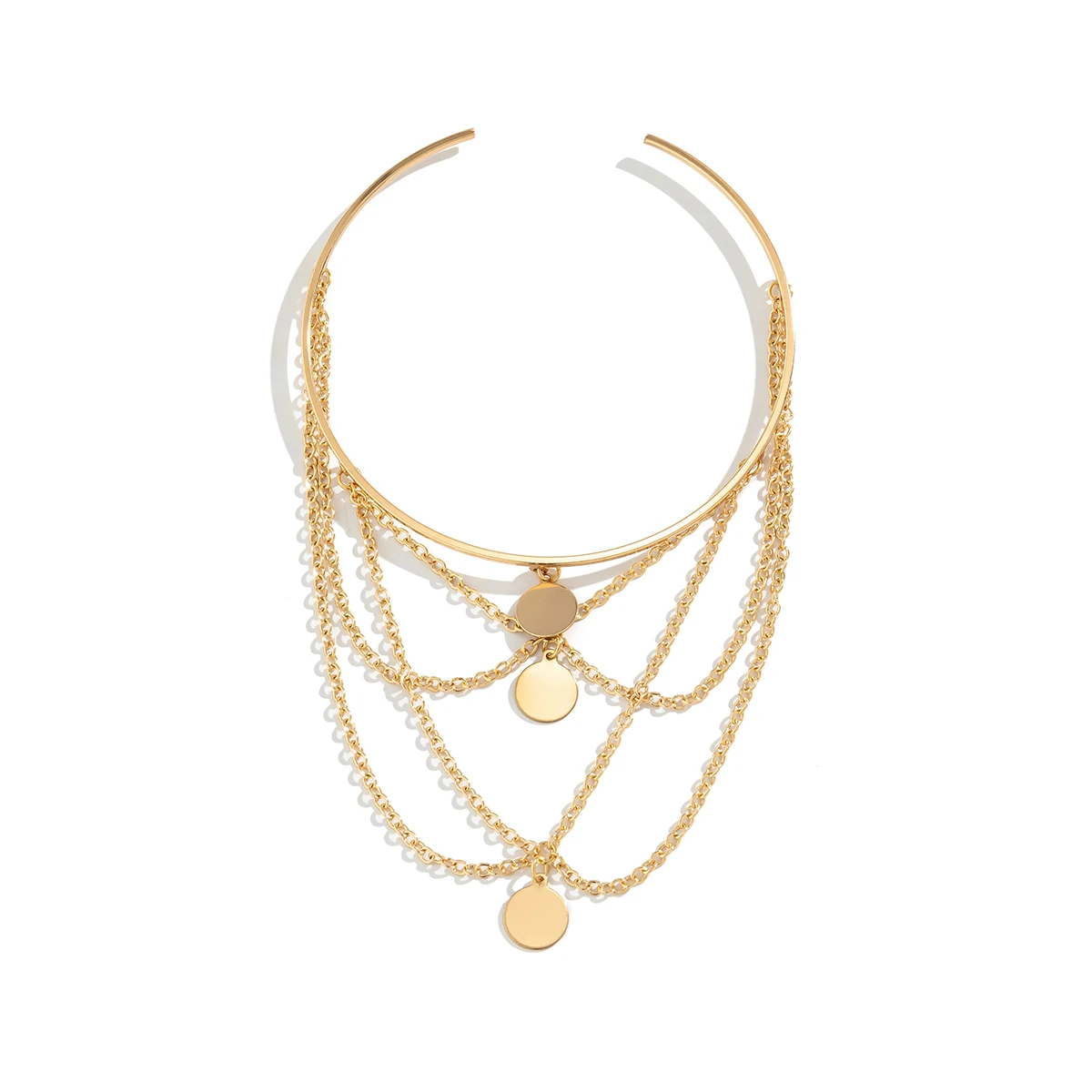 Ingemark Punk Gold Color Sequin Open Upper Arm Bracelet for Women Vintage Star Rod Pendant Cuff Bangles Couple Jewelry Gift New