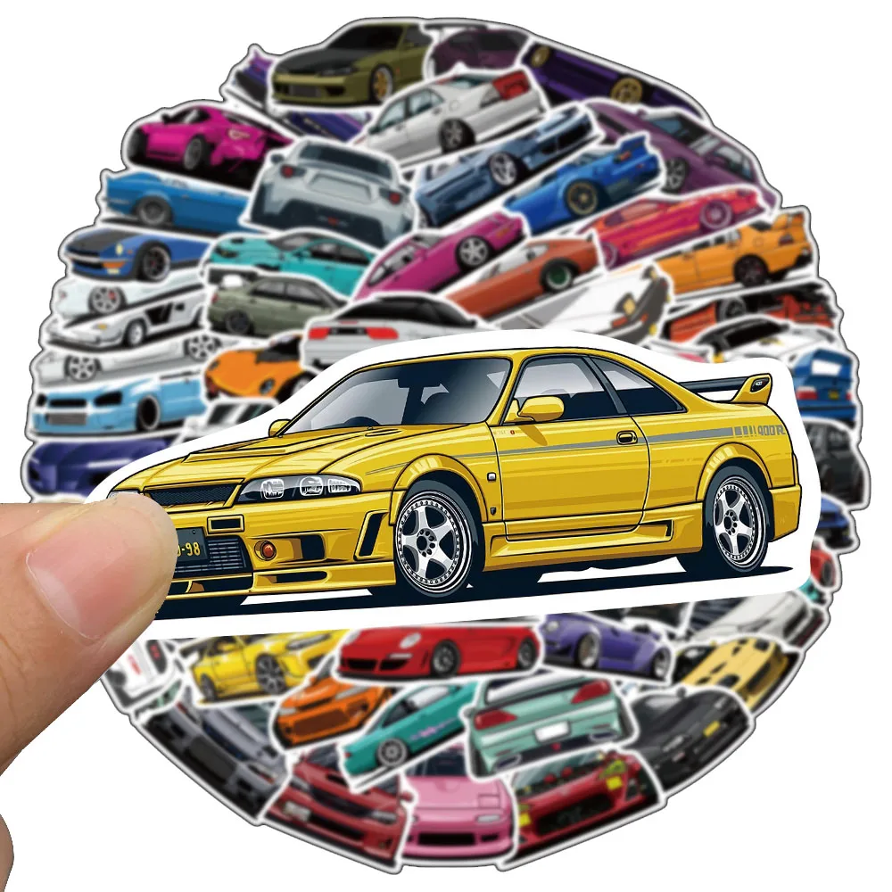 50/100PCS JDM Racing Anime Car Japan Stickers for Motorcycle Phone new Laptop Car Bike Lage Waterproof Graffiti Decal 2025 Kid Toy