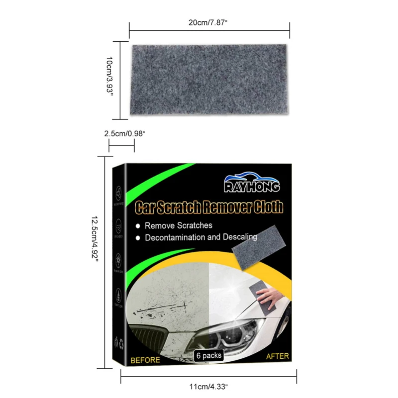 Nano Sparkle Anti-Scratch Cloth For Car Universal Metal Surface Instant Polishing Cloth Smart Car Surface Scratch Repair Remover
