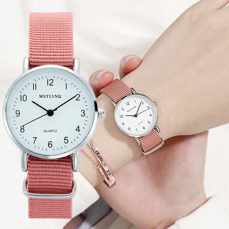 new Canvas Casual Watch Female Student Ins Style Lovely Girl Quartz Wristwatch for Women 2025 Clock Reloj Mujer Montre Femme Wholesale