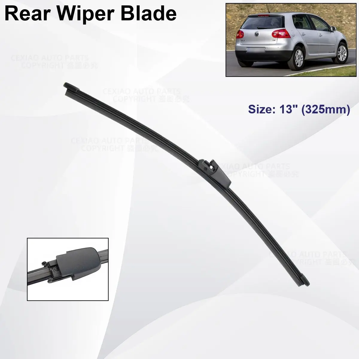new For VW Golf 5 2003-2009 Car Front Rear Wiper Blades Soft 2025 Rubber Windscreen Wipers Auto Windshield 24"19"13" 2005 2006 2007 200