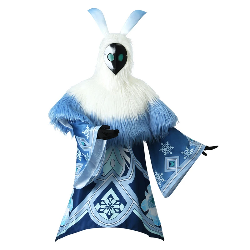 Game Abyss Mage Cosplay Costume Genshin Impact Water Ice Fire Thunder Attribute Outfit Halloween Carnival Cape Mask Gloves Props