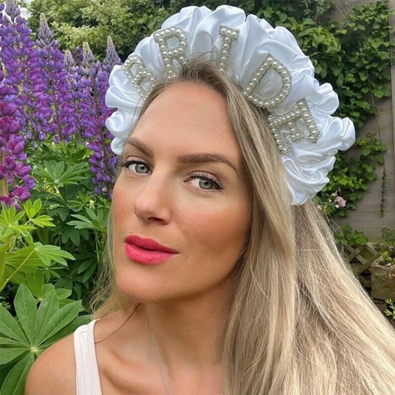 Stunning Pearls Headband Bridal Veil Vintage Hairband new Gorgeous Baroque Hairband Bride to Be 2025 Veil for Bachelorette Party